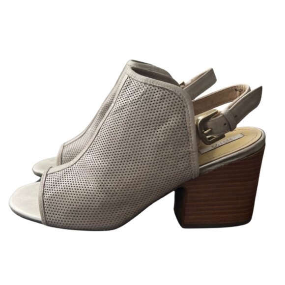 GEOX RESPIRA Girl's D Marilyse C Wedge Heels Leather Sandals / Taupe Gold / 38 - Picture 2 of 11